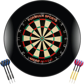 Formula Sports - Micro-Band III Dartboard & Surround Ready to Play Bundle - Black