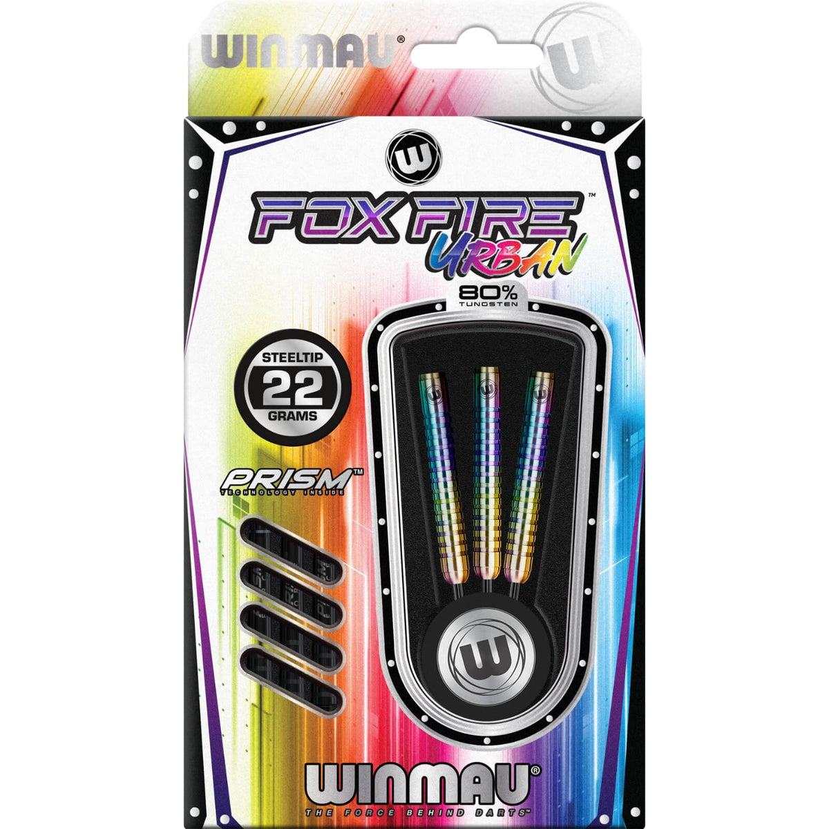 Darts - Winmau - Foxfire Urban Darts - Steel Tip - 80% Tungsten - 22g 24g 