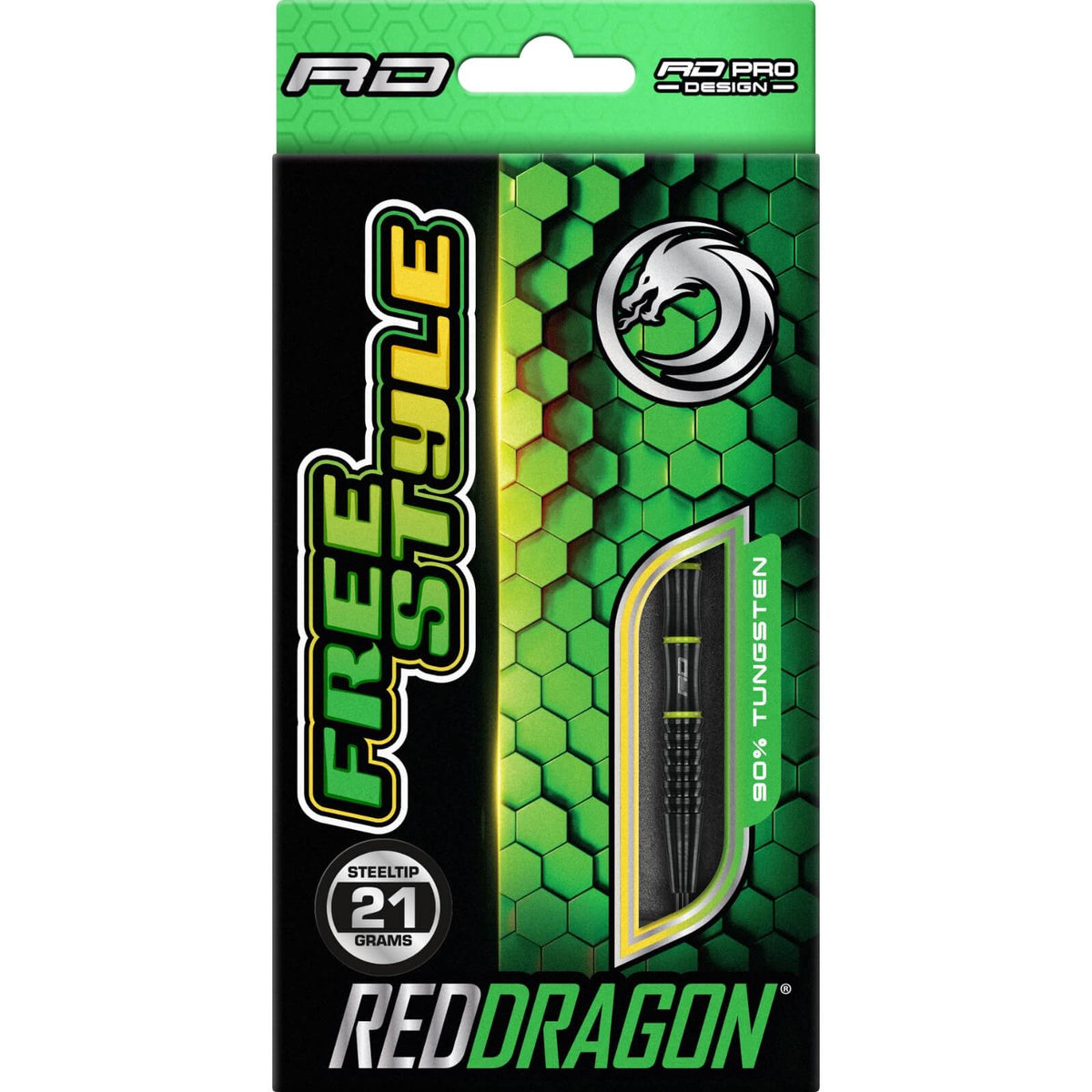 Darts - Red Dragon - Freestyle Darts - Steel Tip - 90% Tungsten - 21g 23g 
