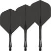 Winmau - Fusion - Big Wing Dart Flights - Integrated Flight & Shaft System - Short (22mm) / Black