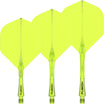 Winmau - Fusion - Big Wing Dart Flights - Integrated Flight & Shaft System - Short (22mm) / Yellow