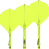 Winmau - Fusion - Big Wing Dart Flights - Integrated Flight & Shaft System - Short (22mm) / Yellow