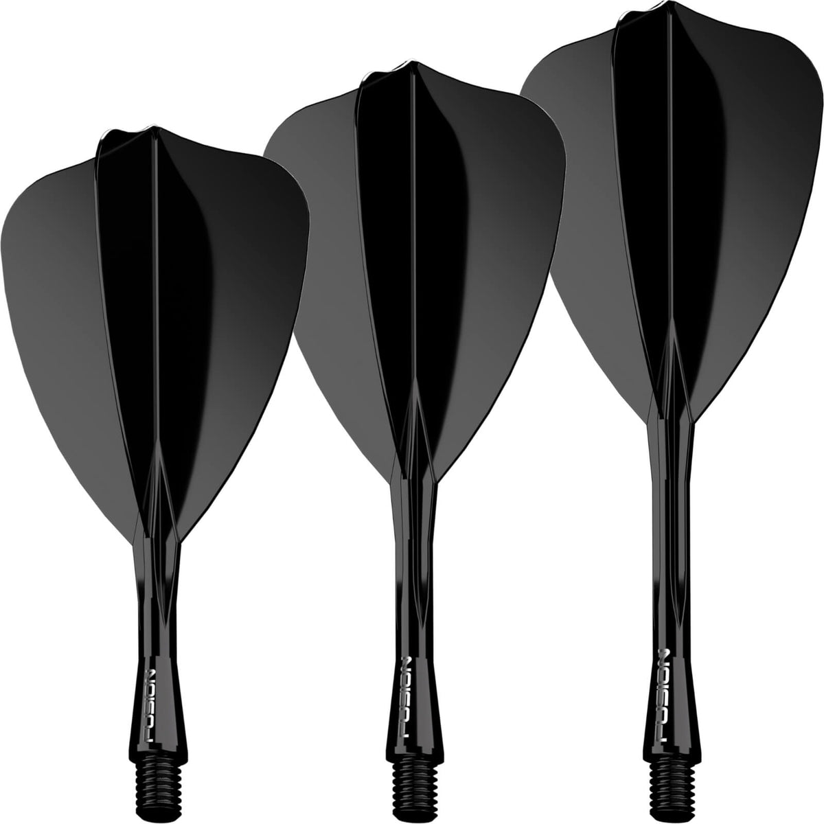 Dart Flights - Winmau - Fusion - Arrow Dart Flights - Integrated Flight &amp; Shaft System Short (22mm) / Black