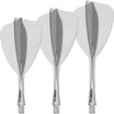 Winmau - Fusion - Arrow Dart Flights - Integrated Flight & Shaft System - Short (22mm) / Clear