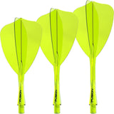Winmau - Fusion - Arrow Dart Flights - Integrated Flight & Shaft System - Short (22mm) / Yellow