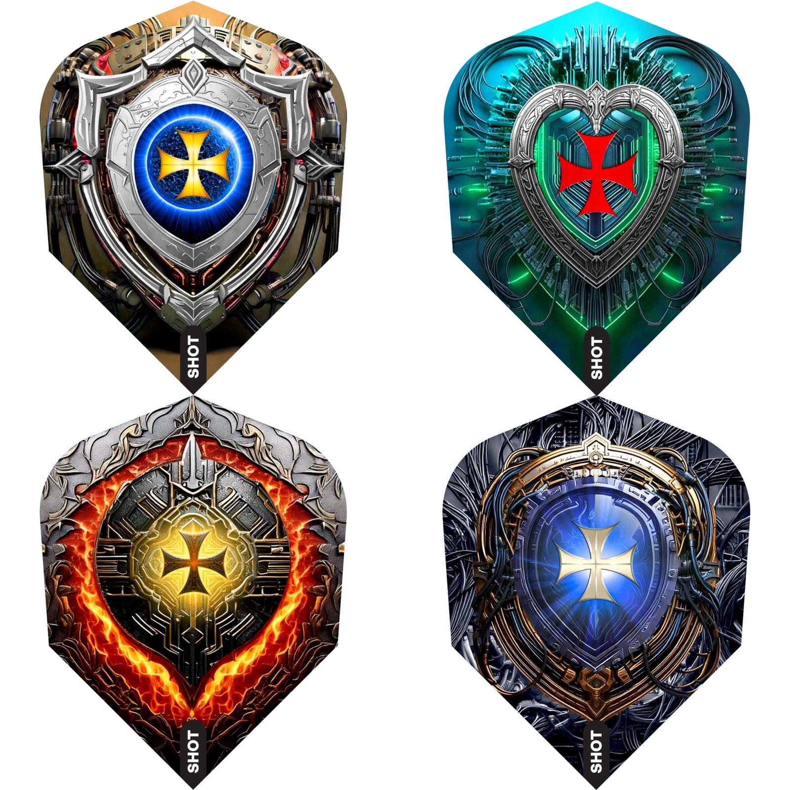 Dart Flights - Shot - Future Knights - Standard Dart Flights