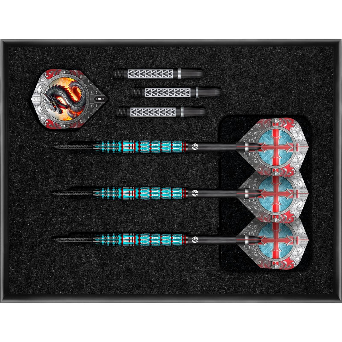 Shot - Future Knights St George Darts - Steel Tip - 95% Tungsten - 23g 24g 25g