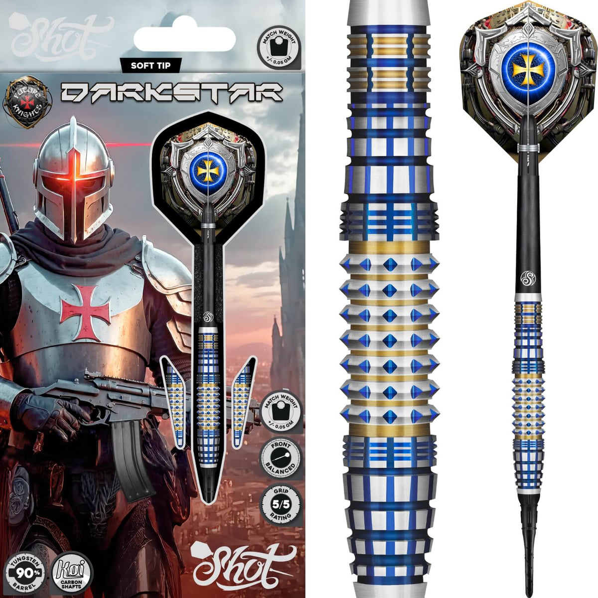 Shot - Future Knights Darkstar Darts - Soft Tip - 90% Tungsten - 20g -
