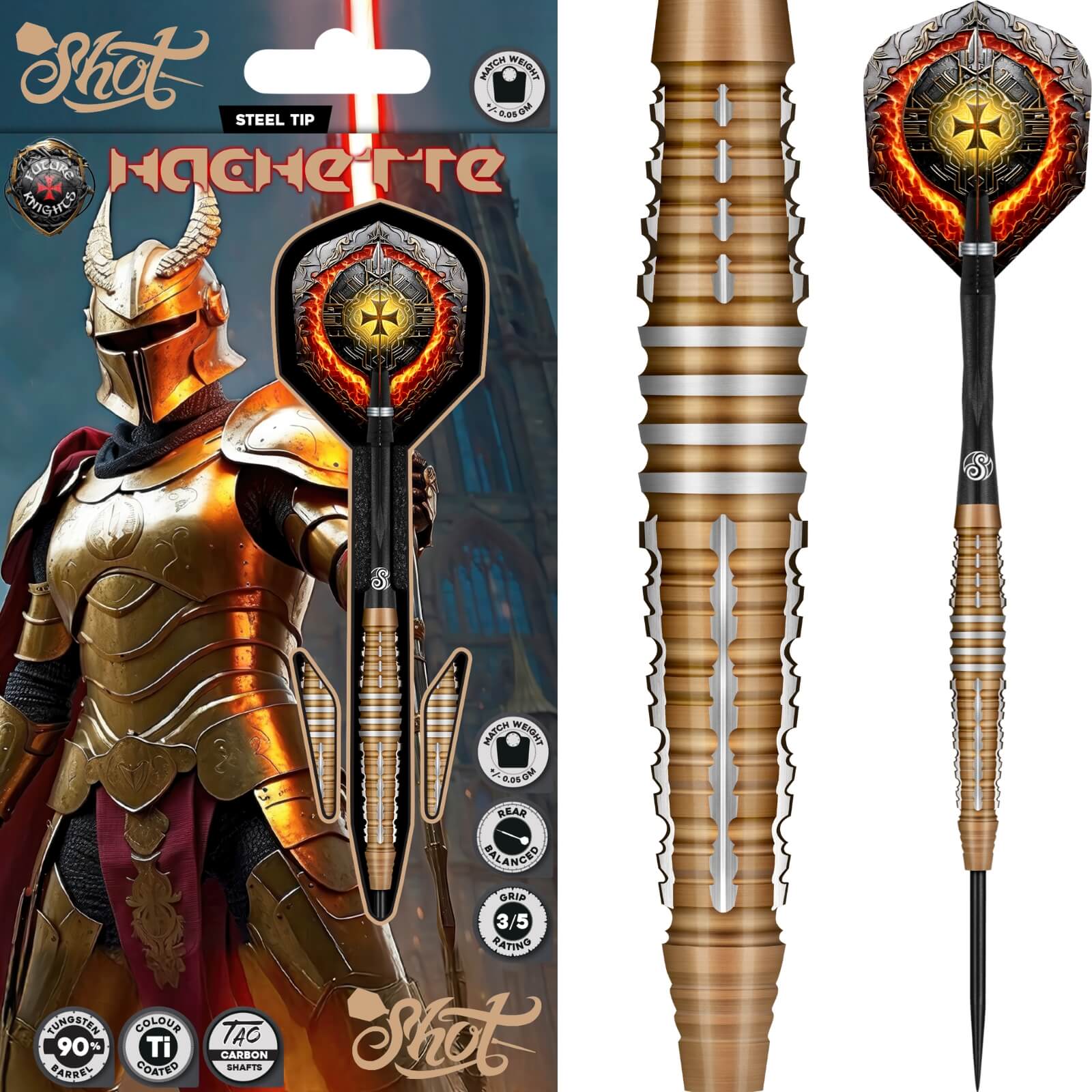 Shot - Future Knights Hachette Darts - 90% Tungsten - 23g 24g 26g -