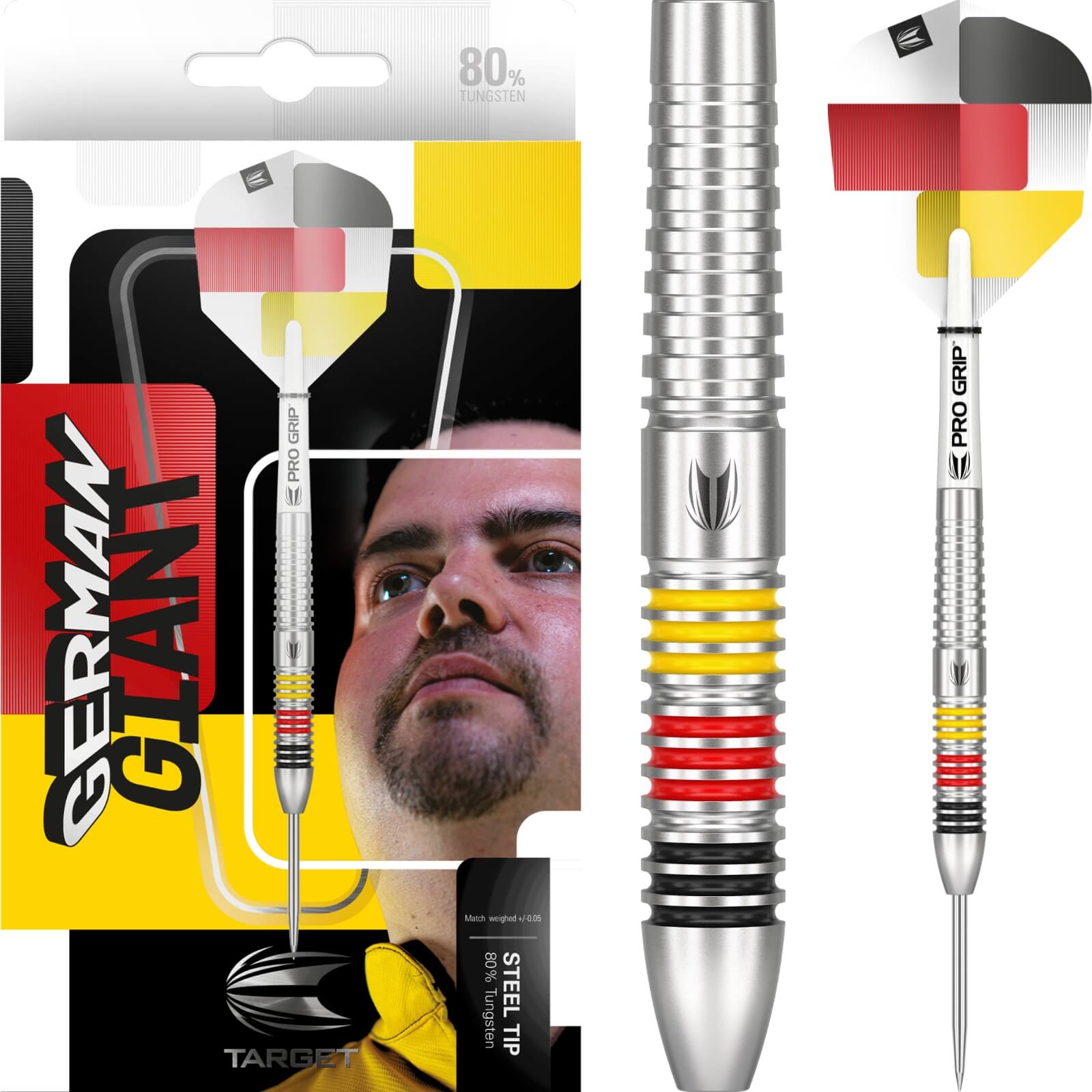 Darts - Target - Gabriel Clemens 80 Darts - Steel Tip - 80% Tungsten - 22g 23g 24g 