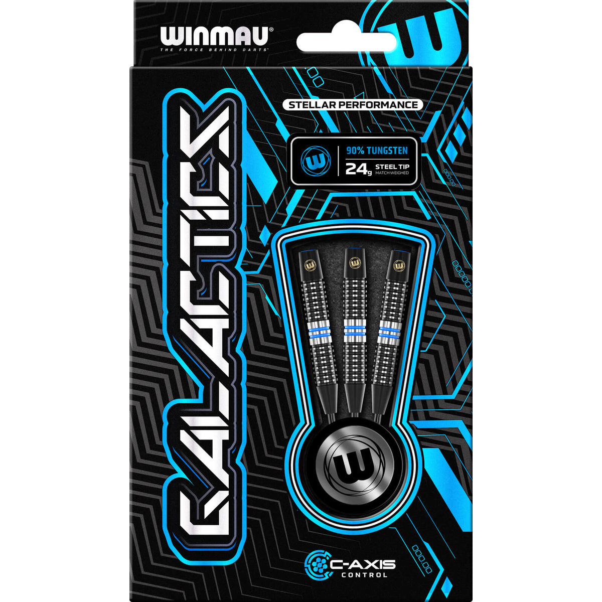 Darts - Winmau - Galactics Darts - Steel Tip - 90% Tungsten - 24g 26g