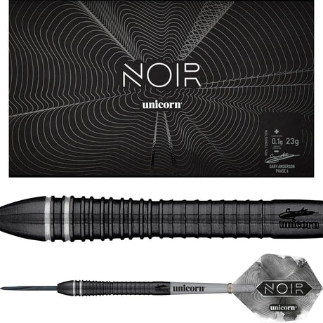 Unicorn - Gary Anderson Noir Phase 6 Darts - 90% Tungsten - 21g 22g 23g 24g 25g -
