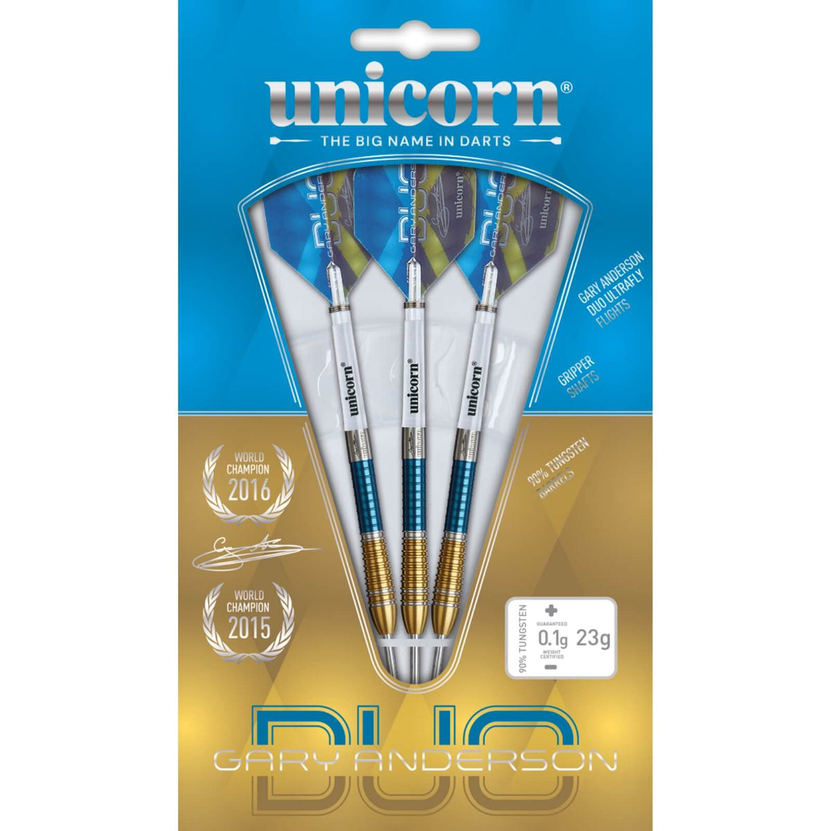Darts - Unicorn - Gary Anderson Phase 6 Duo Darts - Steel Tip - 90% Tungsten - 21g 22g 23g 24g 25g