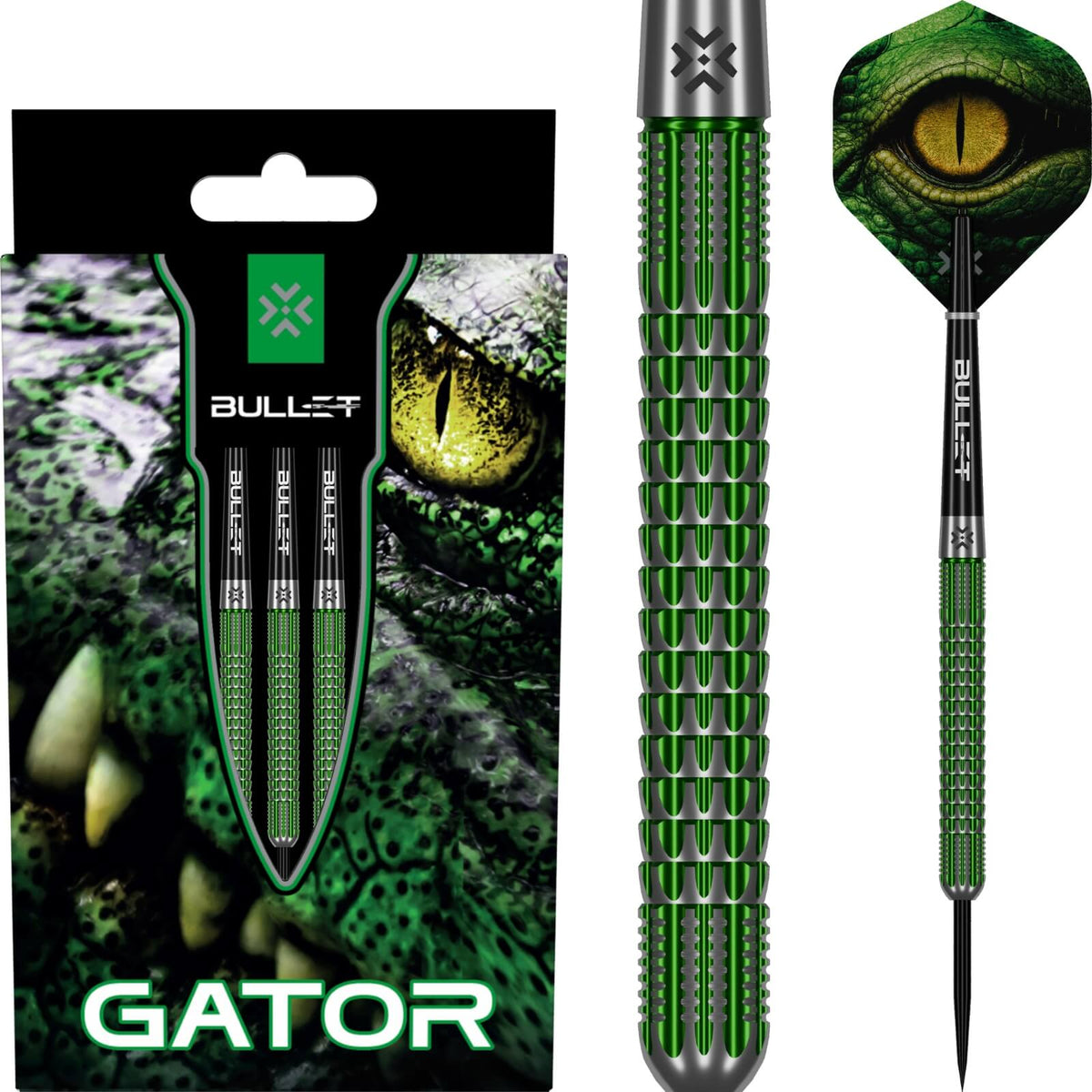 Bullet - Gator Darts - Steel Tip - 90% Tungsten - 22g 23g 24g