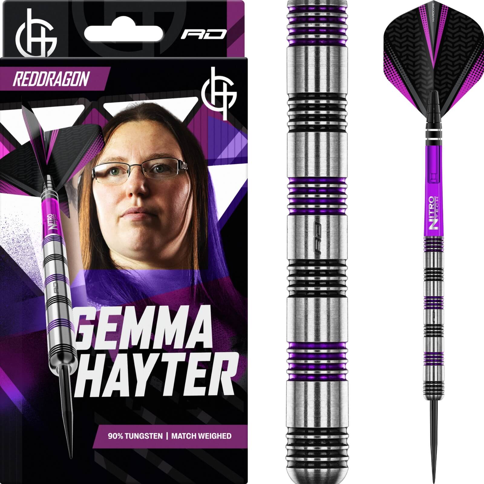 Red Dragon - Gemma Hayter Darts - Steel Tip - 90% Tungsten - 22g