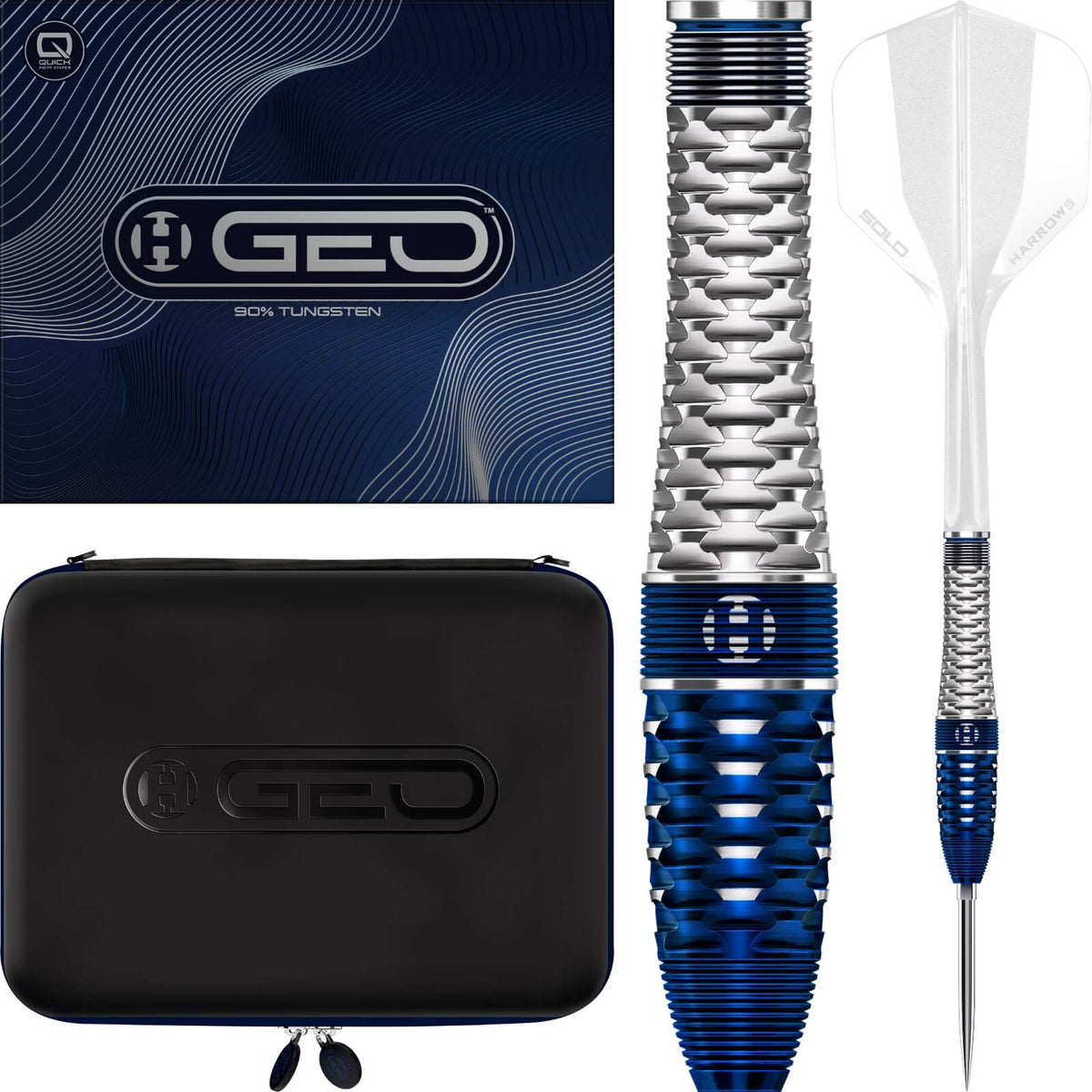Harrows - GEO 03 Bomb Darts - Quick Point - Steel Tip - 90% Tungsten - 23g 25g