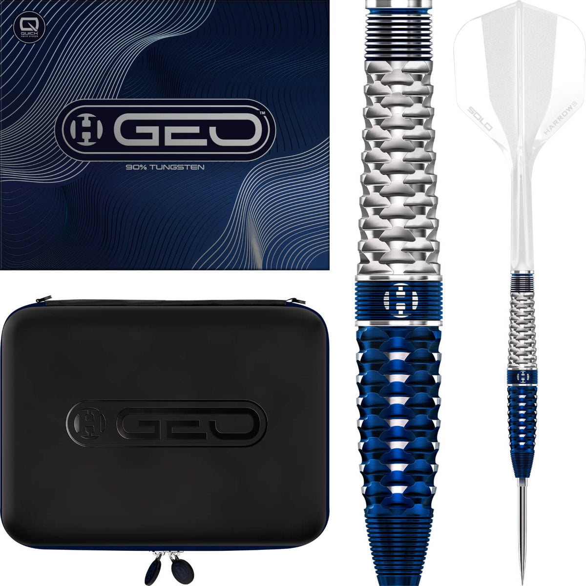 Harrows - GEO 02 Torpedo Darts - Quick Point - Steel Tip - 90% Tungsten - 23g 24g