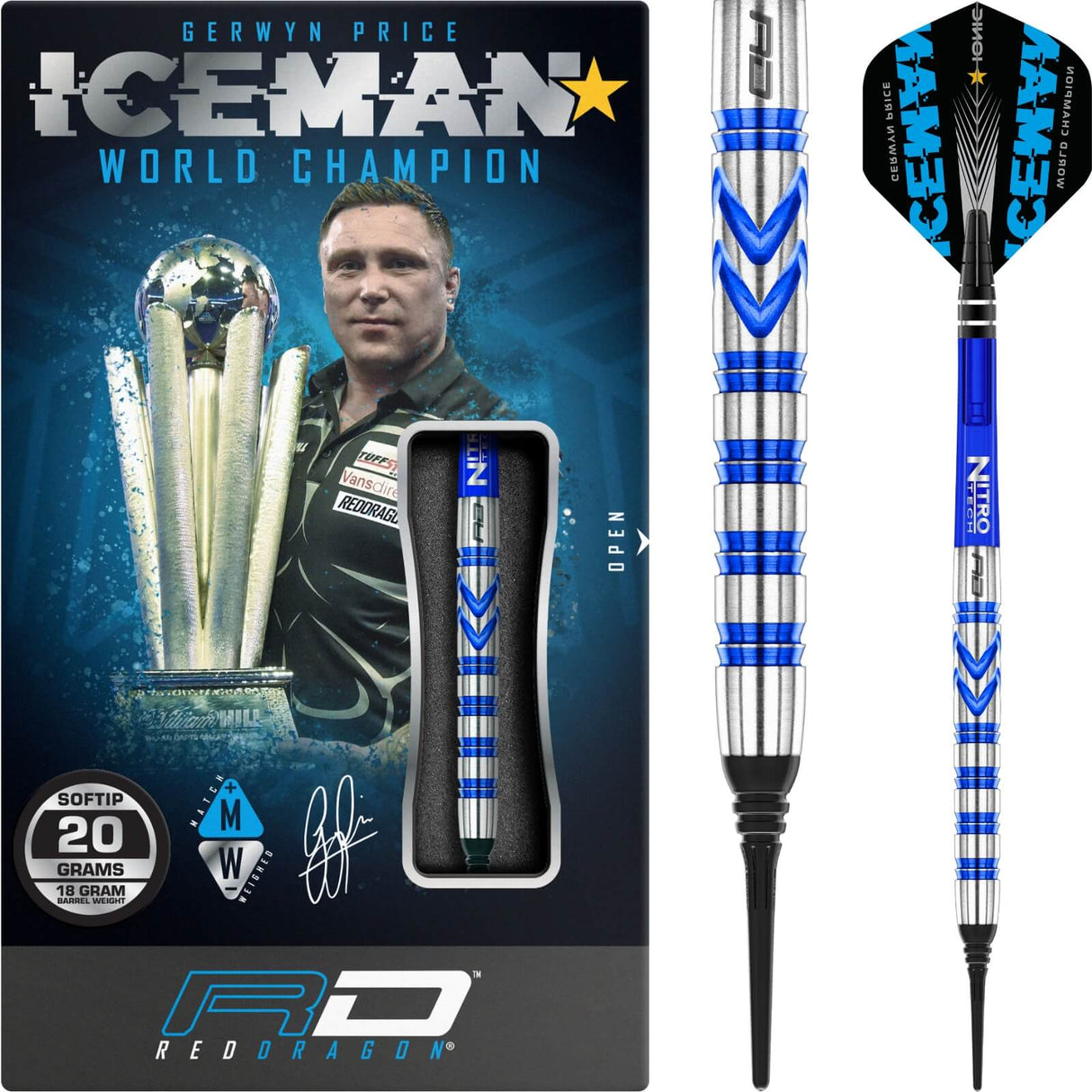 Red Dragon - Gerwyn Price Darts - Soft Tip - 90% Tungsten - 20g 22g -