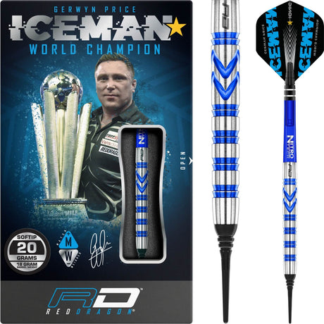 Red Dragon - Gerwyn Price Darts - Soft Tip - 90% Tungsten - 20g 22g -