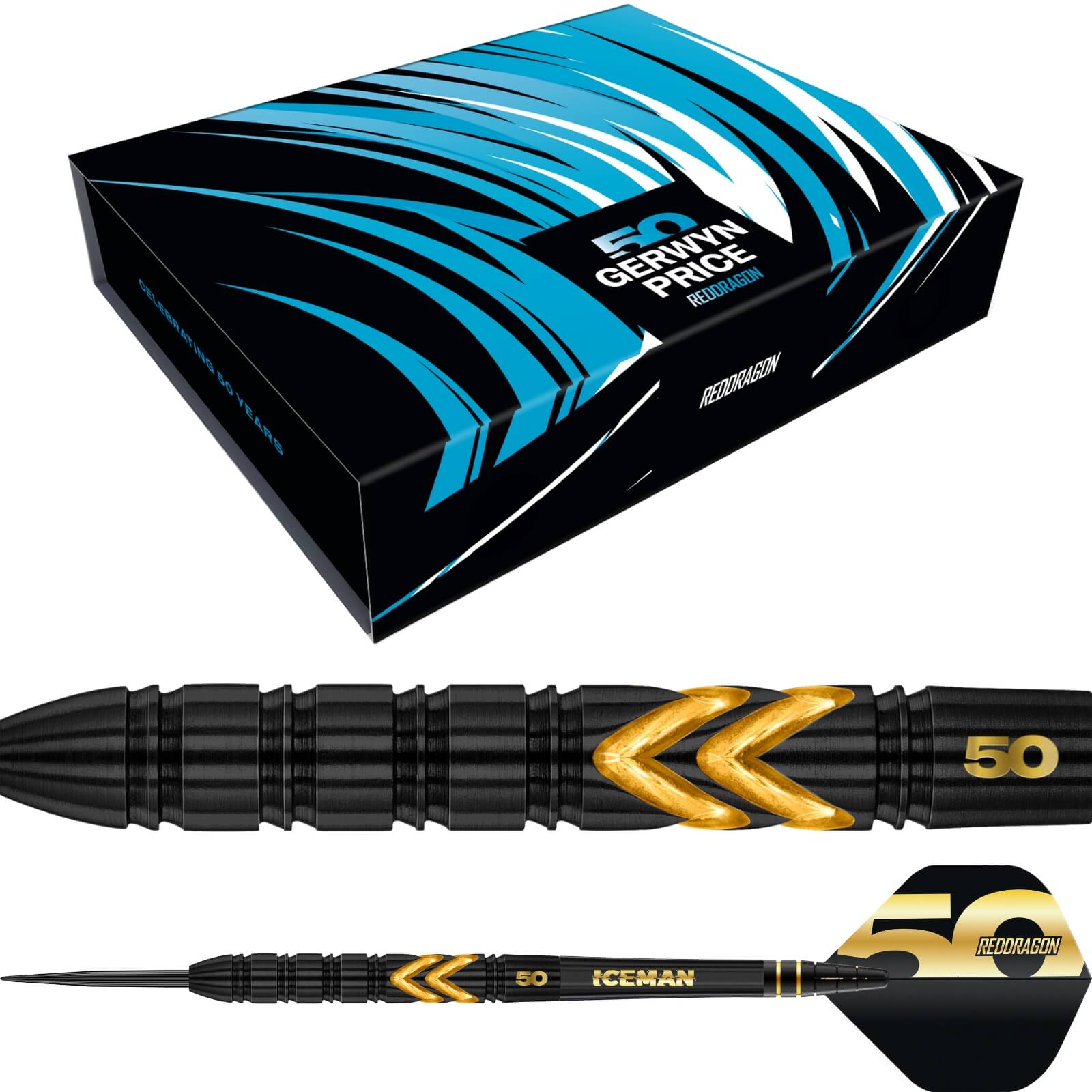 Red Dragon - Gerwyn Price 50 Years Limited Edition Darts - Steel Tip - 90% Tungsten - 23g