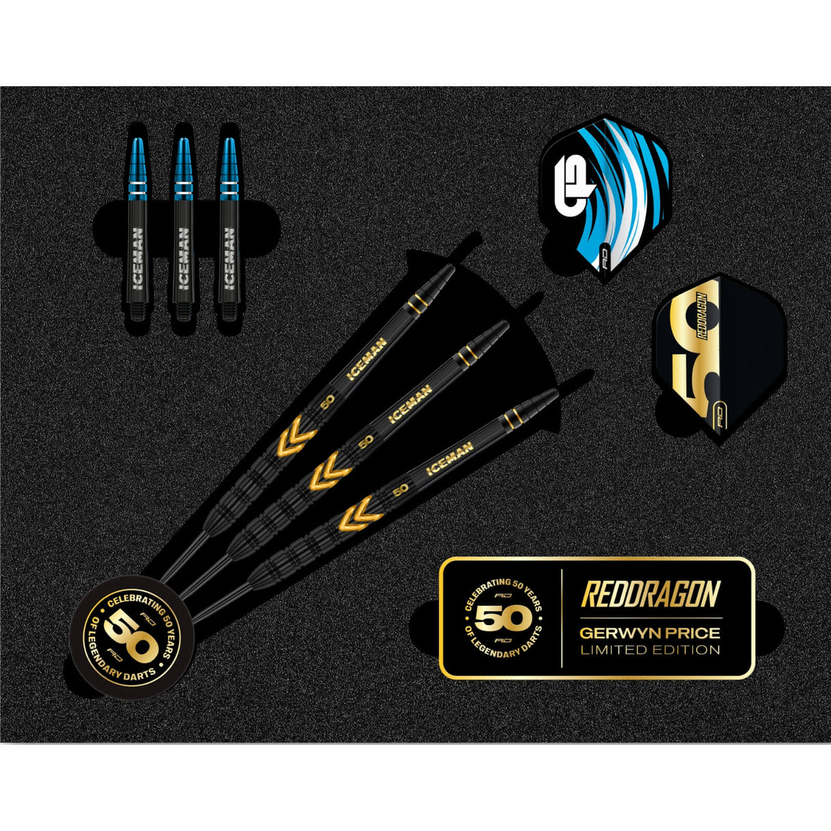 Red Dragon - Gerwyn Price 50 Years Limited Edition Darts - 90% Tungsten - 23g -
