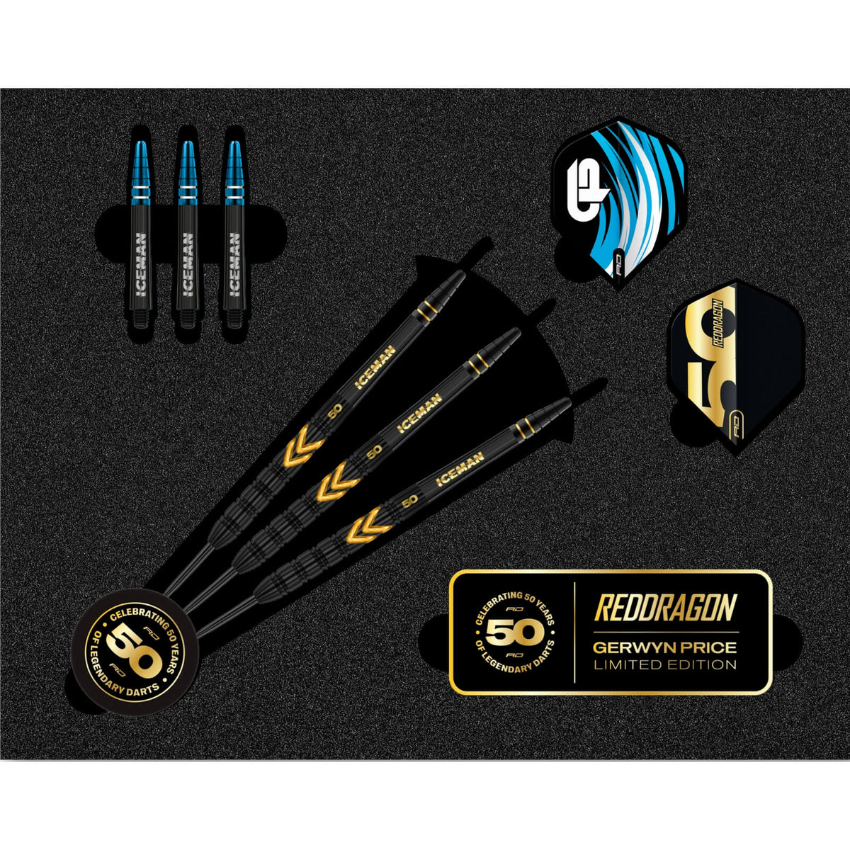 Red Dragon - Gerwyn Price 50 Years Limited Edition Darts - Steel Tip - 90% Tungsten - 23g