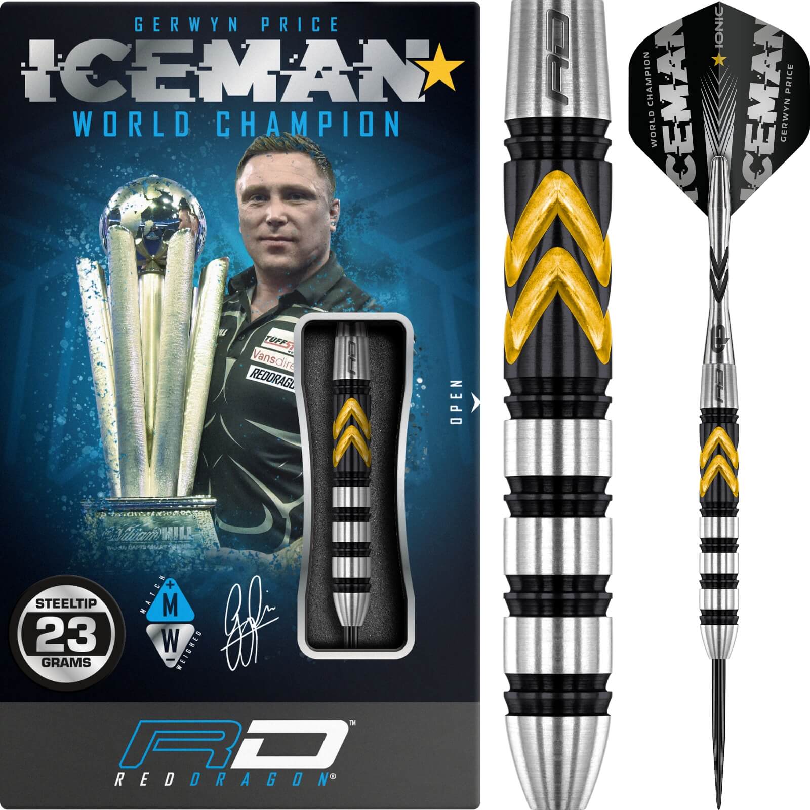 Red Dragon - Gerwyn Price Thunder SE Darts - 90% Tungsten - 23g 25g