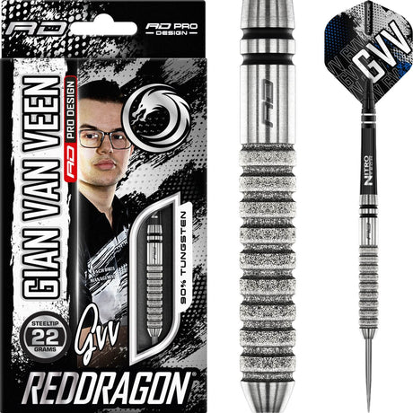 Red Dragon - Gian Van Veen Tour Edition Darts - 90% Tungsten - 22g -