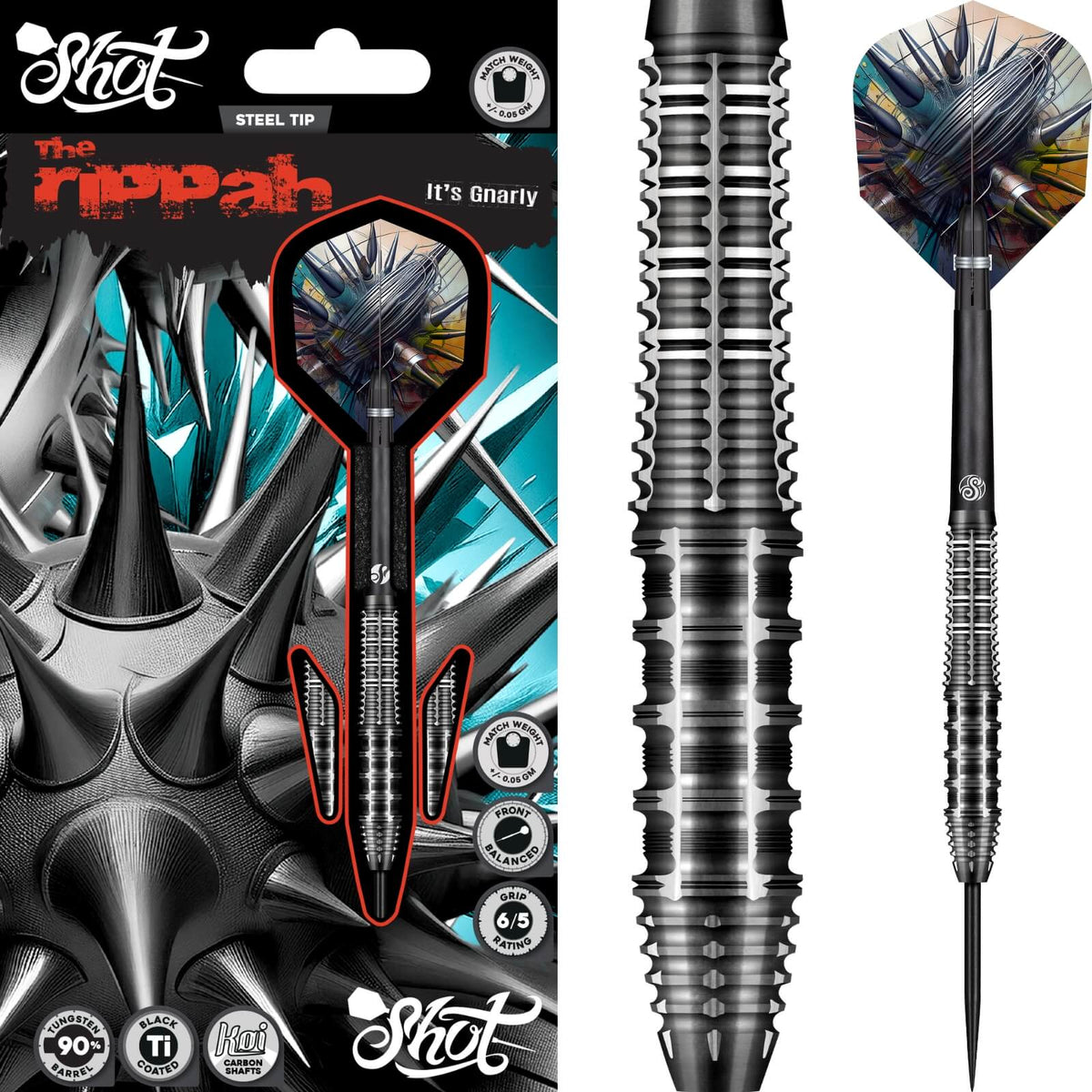 Shot - Gnarly Rippah Darts - 90% Tungsten - 22g 23g 24g 26g -