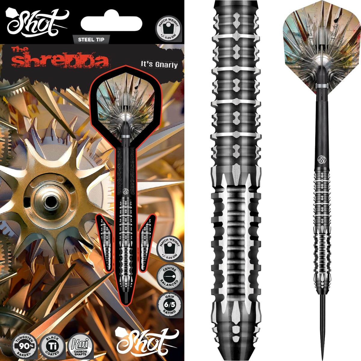 Shot - Gnarly Shredda Darts - 90% Tungsten - 23g 24g 26g 28g 30g -