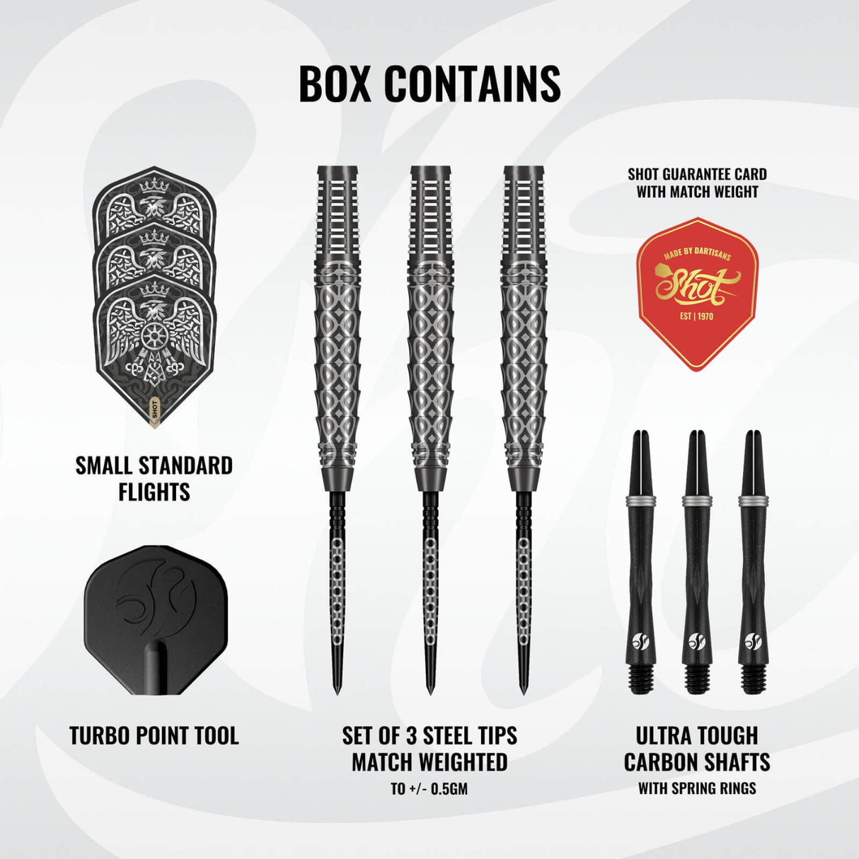Shot - Goths Wulfaz Darts - Turbo Point - 90% Tungsten - 23g 24g 25g