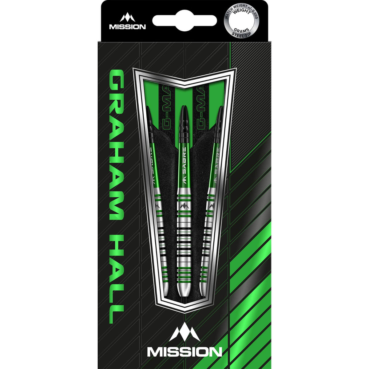 Darts - Mission - Graham Hall Darts - Steel Tip - 90% Tungsten - 22g 24g 