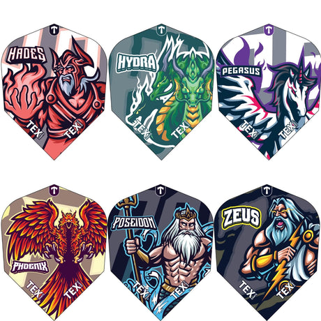 Tex - Greek Mythology - Standard Dart Flights -
