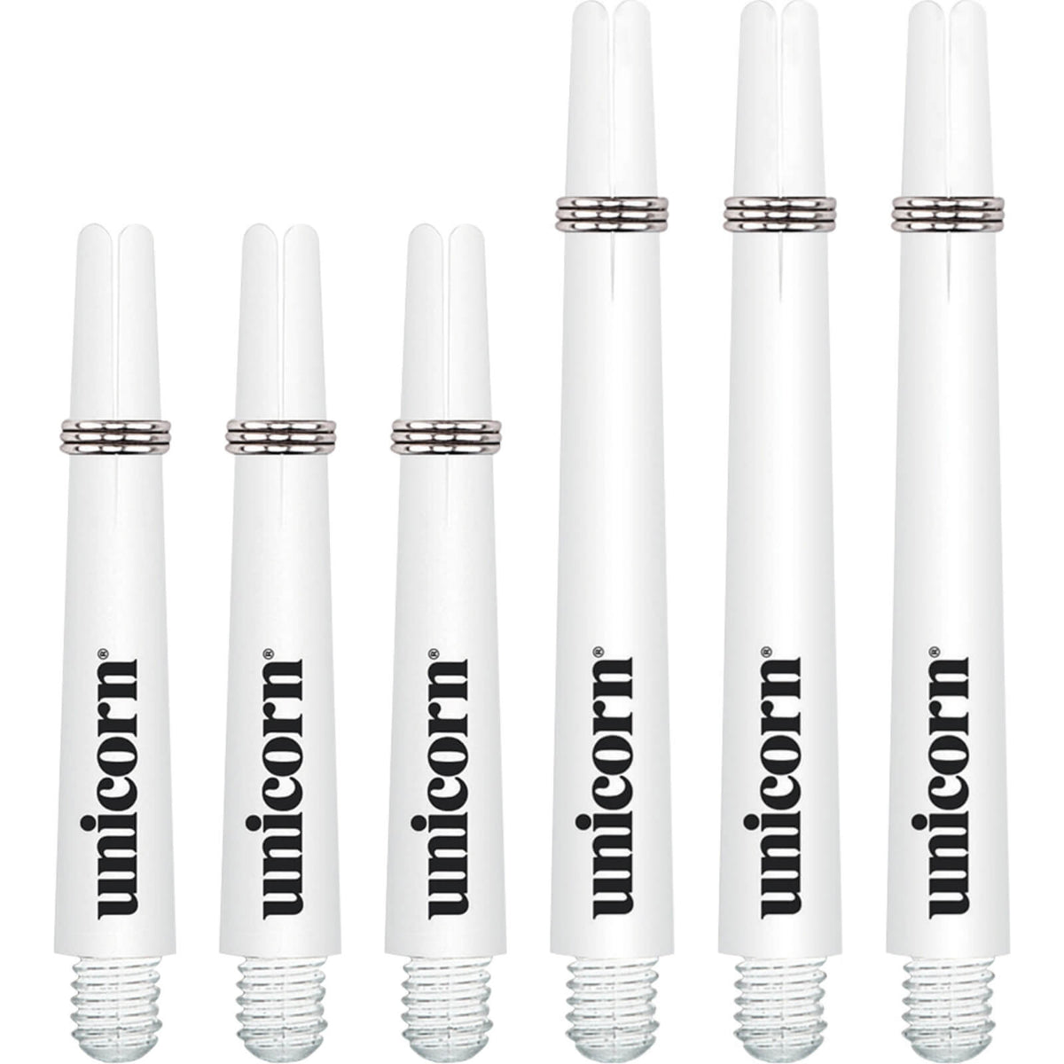 Dart Shafts - Unicorn - Gripper 3 Nylon Dart Shafts Short (34.4mm) / White