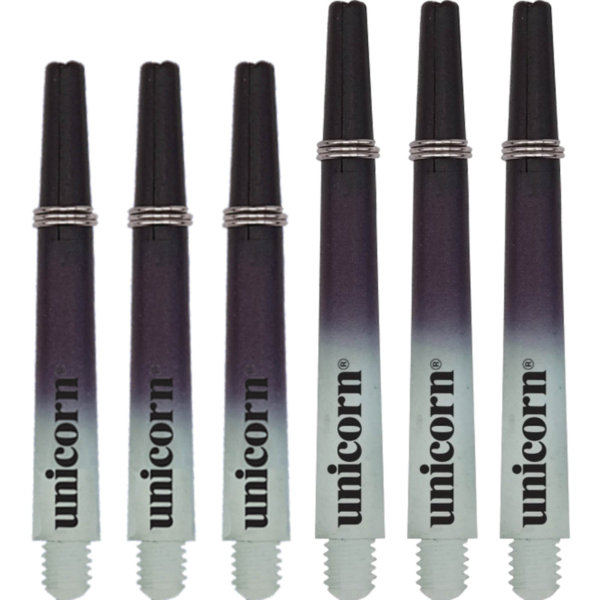 Dart Shafts - Unicorn - Gripper 3 Two Tone Nylon Dart Shafts Short (34.4mm) / Black