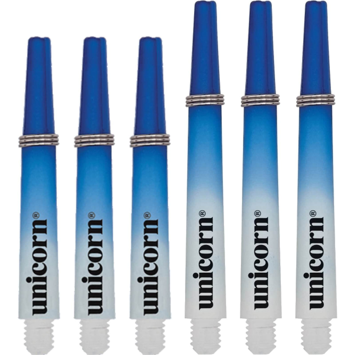 Dart Shafts - Unicorn - Gripper 3 Two Tone Nylon Dart Shafts Short (34.4mm) / Blue