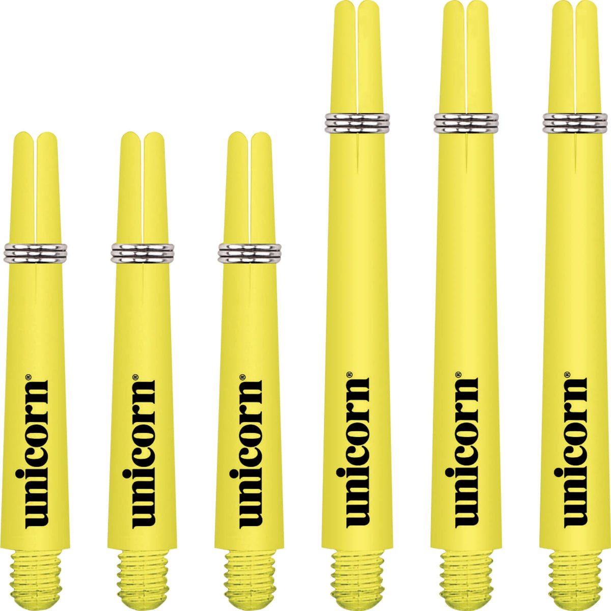 Dart Shafts - Unicorn - Gripper 3 Nylon Dart Shafts Short (34.4mm) / Yellow