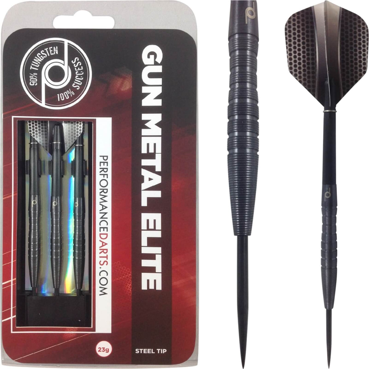 Performance Darts - Gun Metal Elite - 90% Tungsten - 23g 25g -