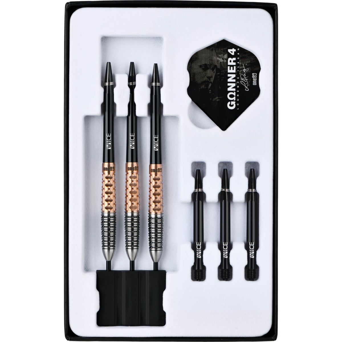 Darts - One80 - Lourence Ilagan Gunner 4 Darts - Steel Tip - 90% Tungsten - 22g 23g 24g