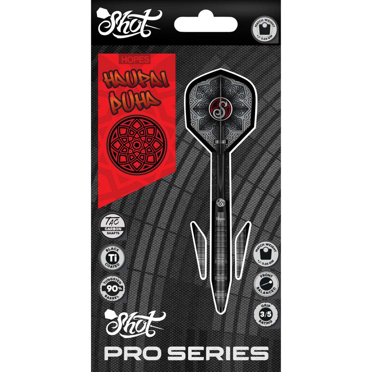 Shot - Haupai Puha 2.0 Darts - 90% Tungsten - 24g -