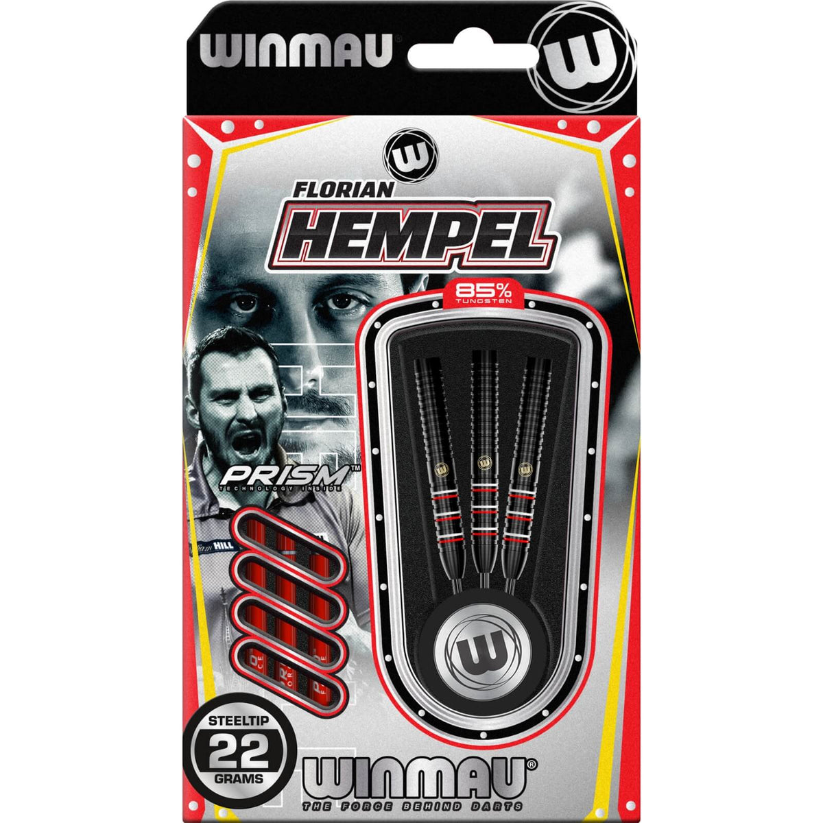 Darts - Winmau - Florian Hempel 85 Pro Series Darts - Steel Tip - 85% Tungsten - 22g 24g 