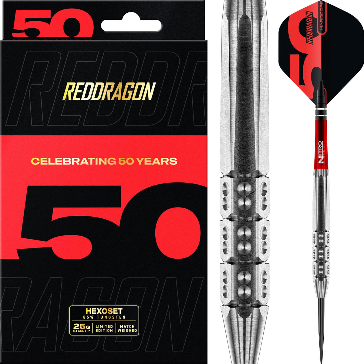 Red Dragon - Hexoset Darts - Steel Tip - 85% Tungsten - 25g