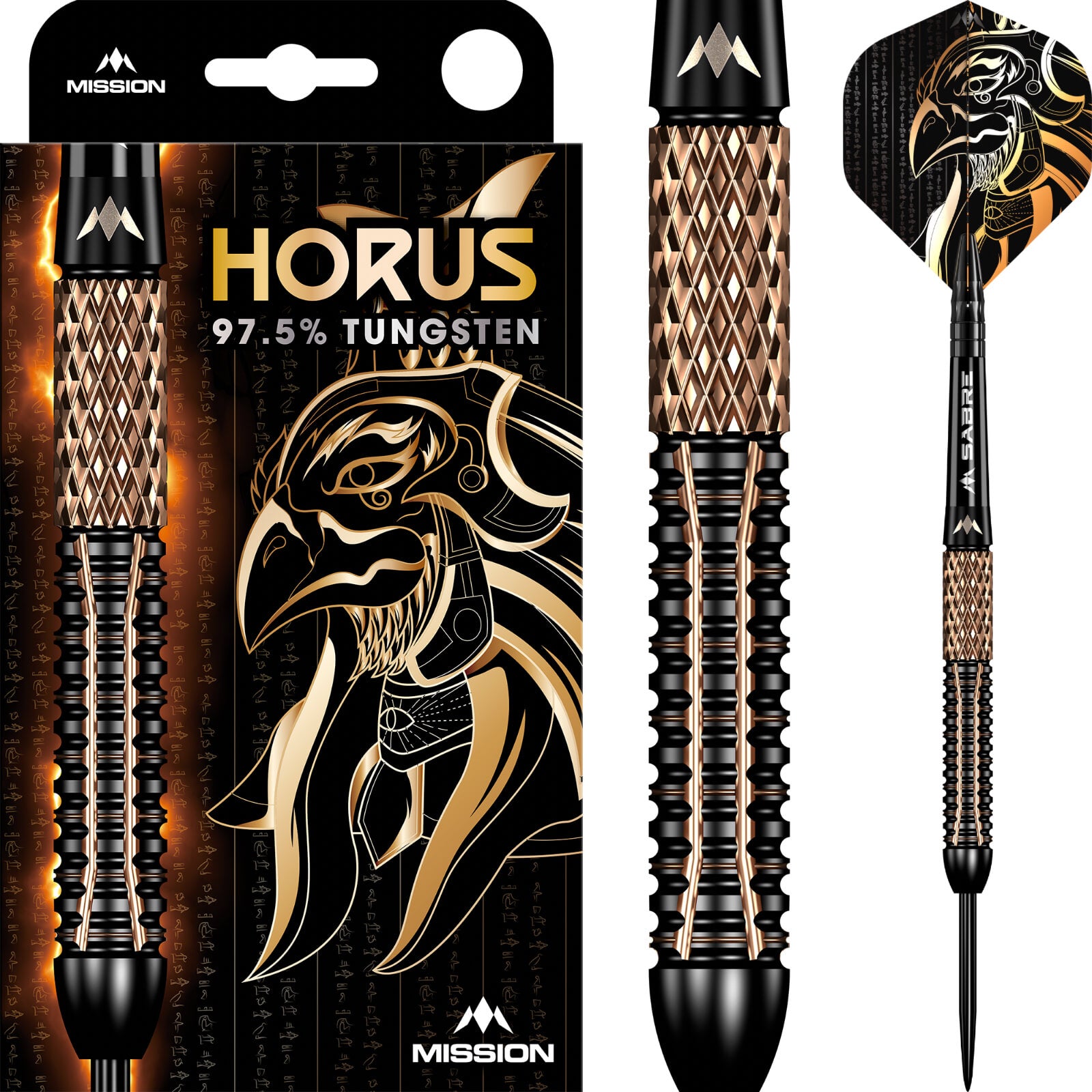 Darts - Mission - Horus Darts - Steel Tip - 97.5% Tungsten - 21g 23g 25g