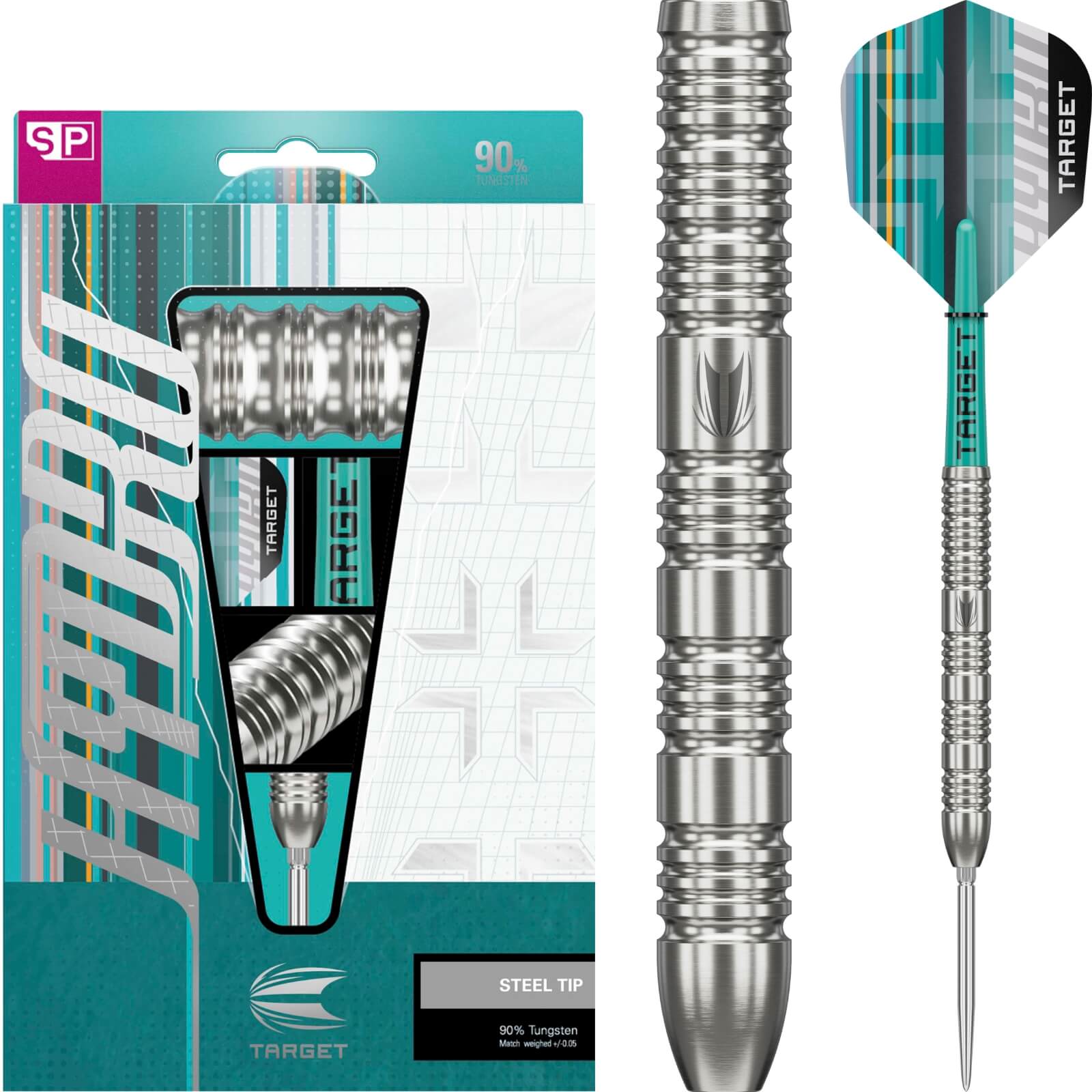 Darts - Target - Hydro 02 Darts - Swiss Point - Steel Tip - 90% Tungsten - 21g 23g 25g