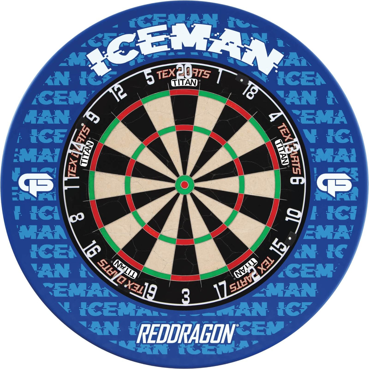Surrounds &amp; Dartboards - Red Dragon - Gerwyn Price Dartboard Surround &amp; Dartboard Bundle - Choose Your Board Tex Darts - Titan