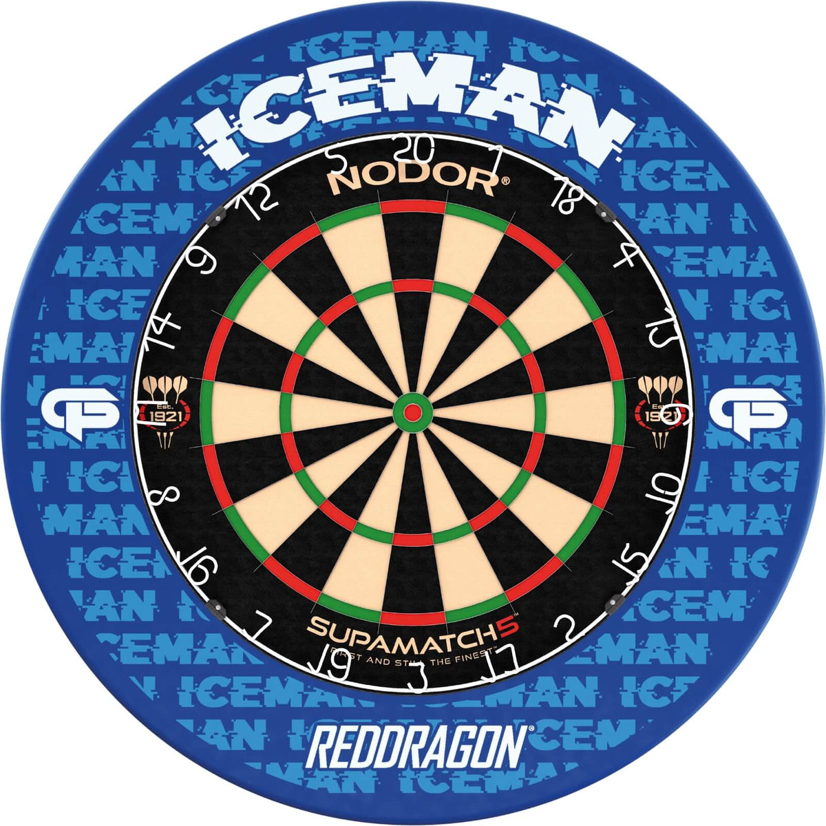 Surrounds &amp; Dartboards - Red Dragon - Gerwyn Price Dartboard Surround &amp; Dartboard Bundle - Choose Your Board Nodor - Supamatch 5