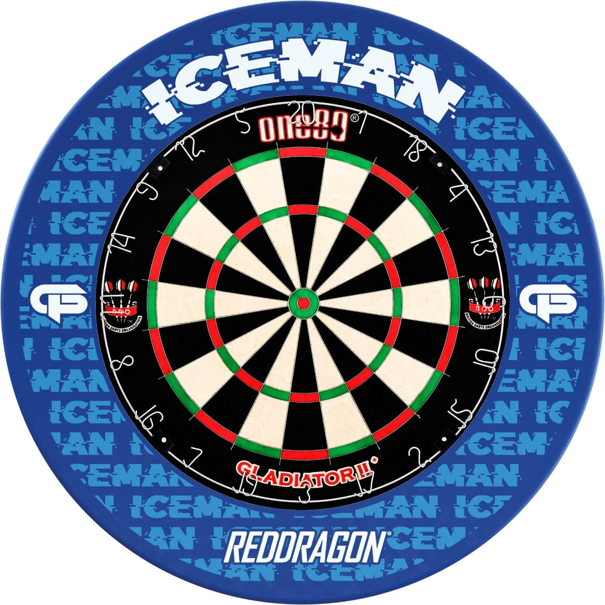 Surrounds &amp; Dartboards - Red Dragon - Gerwyn Price Dartboard Surround &amp; Dartboard Bundle - Choose Your Board One80 - Gladiator 2+