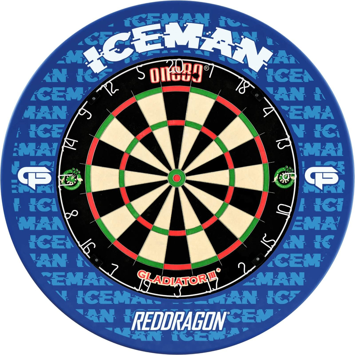 Surrounds &amp; Dartboards - Red Dragon - Gerwyn Price Dartboard Surround &amp; Dartboard Bundle - Choose Your Board One80 - Gladiator 3+