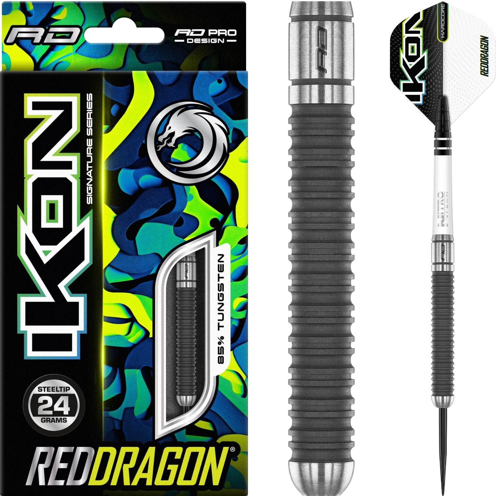 Darts - Red Dragon - Ikon 1.4 Darts - Steel Tip - 85% Tungsten - 22g 24g 26g 