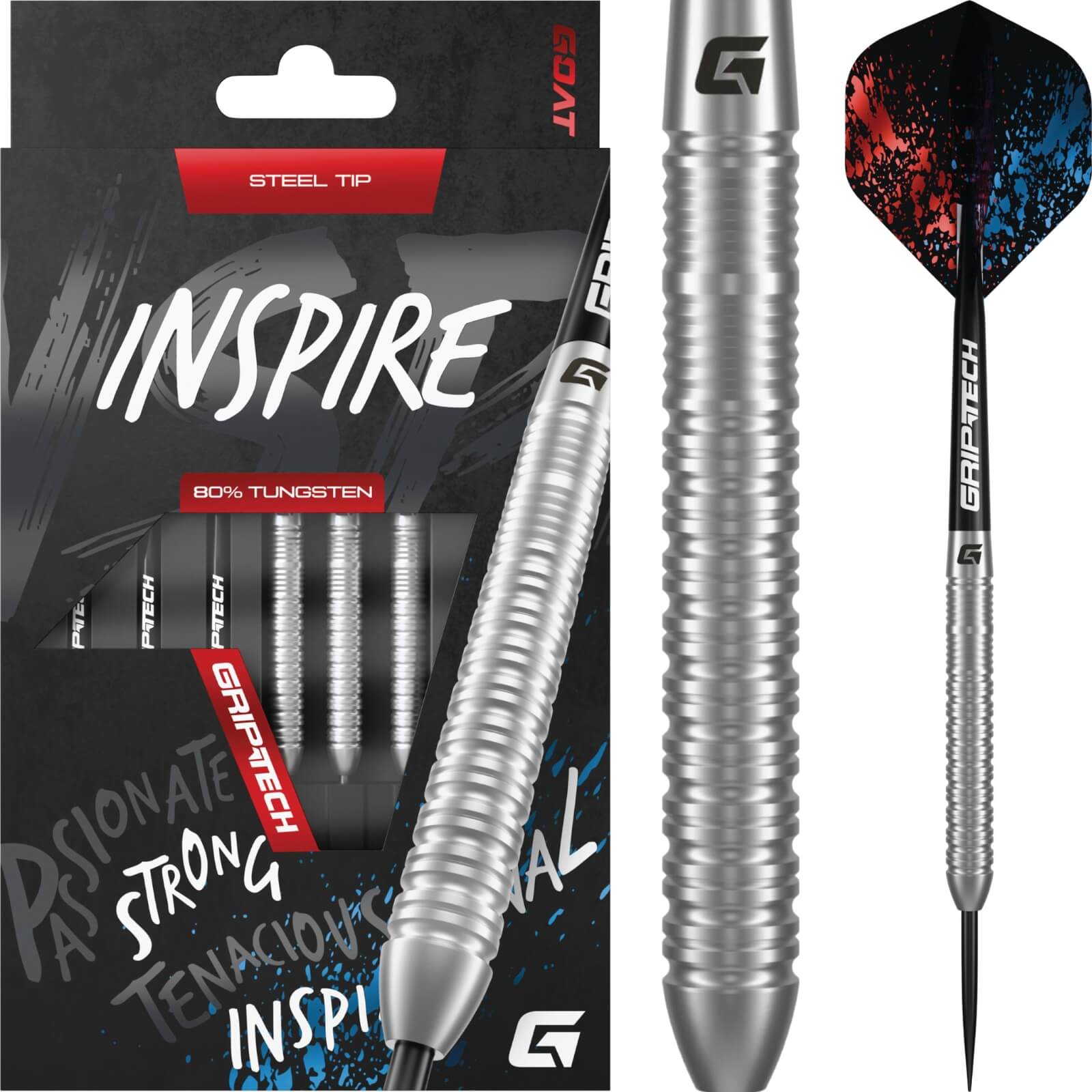GOAT - Inspire Darts - Steel Tip - 80% Tungsten - 23g 25g 27g